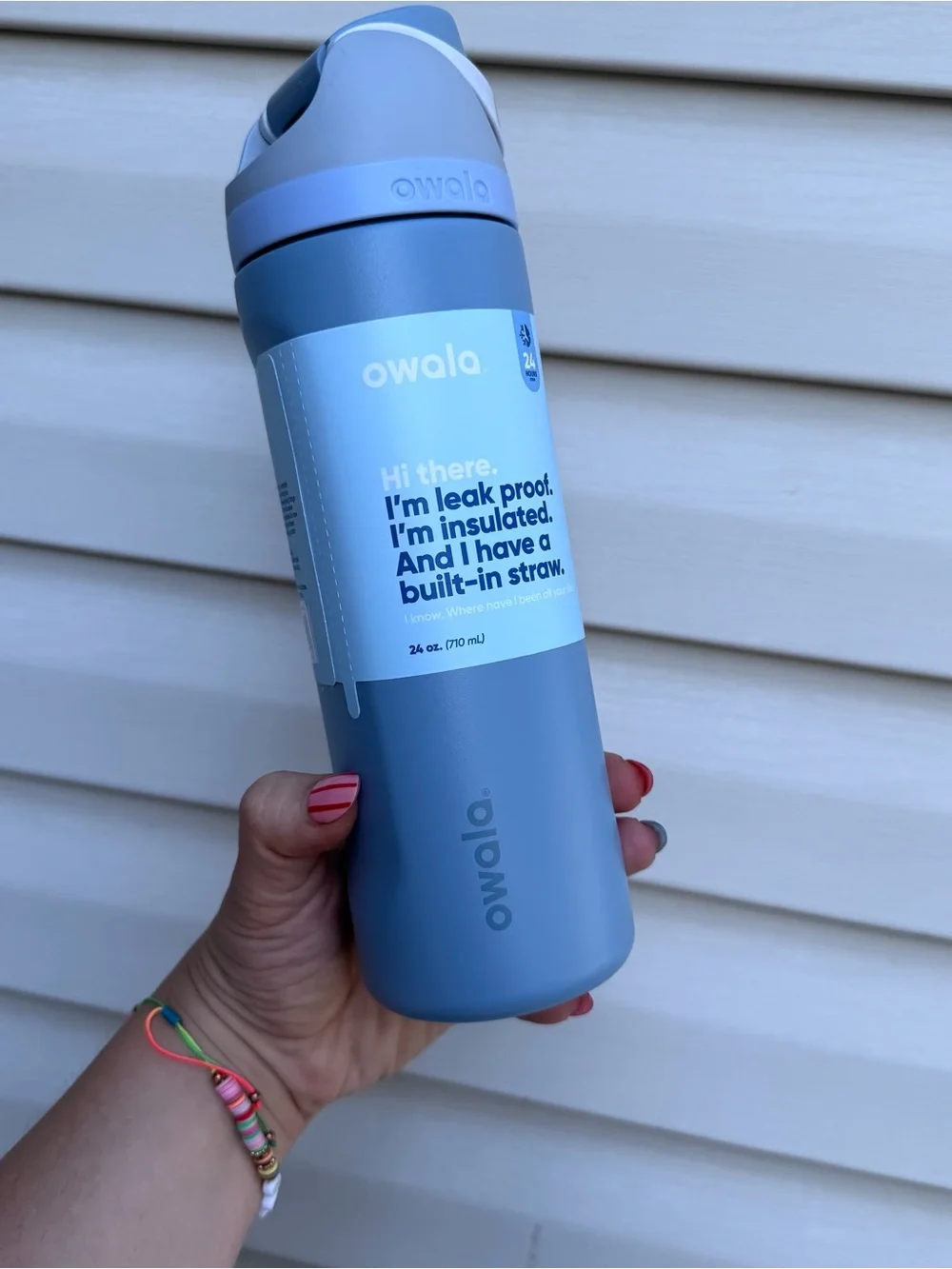 NWT Owala FreeSip 24oz Water Bottle Periwinkle Blue Insulated Stainless Steel - Picture 2 of 10